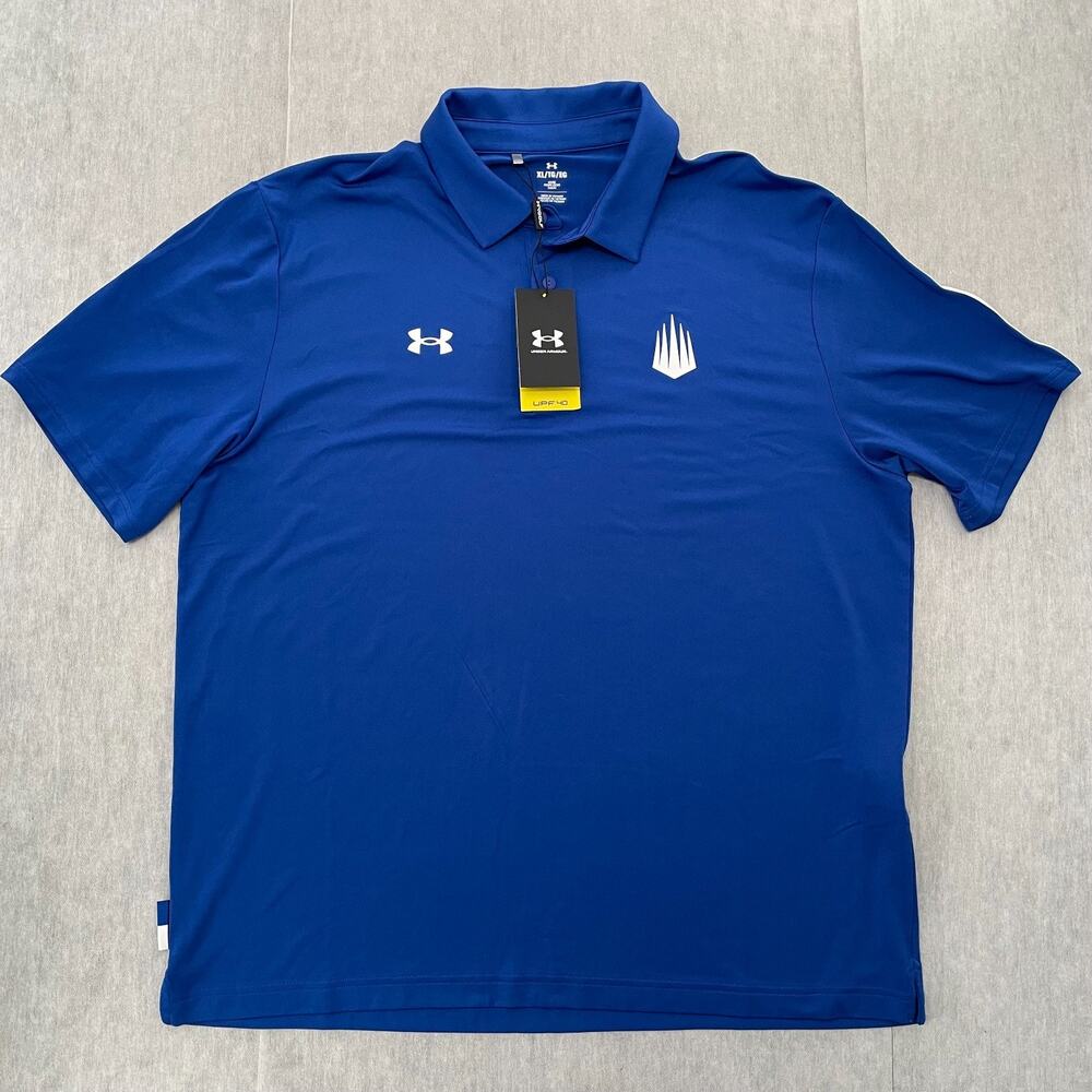 IMG Academy Shirt Adult Extra Large Blue Polo Under Armour Loose UPF 40 Mens XL